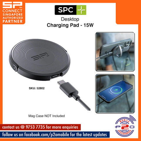 SPC+ (SP Connect+) Phone Mount Desktop - Charging Pad 15W, SKU # 52802