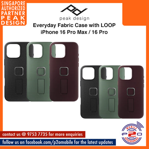 Peak Design Everyday Fabric with LOOP Case for iPhone 16 Pro Max / iPhone 16 Pro
