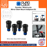 Quad Lock Scooter/Motorcycle - Mirror Stem Mount Adaptor Kit