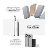 Mazer M-MagAir21 10,000mAh Ultra Slim Magnetic Wireless Power Bank (qi2) Certified 15W