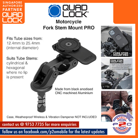 Quad Lock Motorcycle - Fork Stem Mount PRO
