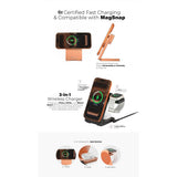 Mazer M-MagFold07 Certified 3 in 1 Foldable Wireless Charger