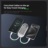 Mazer M-PC35LINK1035 PowerCharge 10000mAh PD35W with Built-in Dual USB-C Cables
