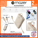 Mazer M-PC35LINK20V2 PowerCharge Link 20 000mAh PD 35W Built-in Dual Cables Power Bank