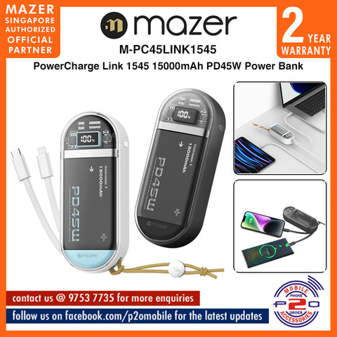 Mazer PowerCharge Link 1545 15000mAh PD45W Power Bank