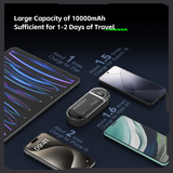 Mazer M-PC35LINK1035 PowerCharge 10000mAh PD35W with Built-in Dual USB-C Cables