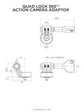 Quad Lock 360 Head - Action Camera