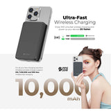 Mazer M-MagAir21 10,000mAh Ultra Slim Magnetic Wireless Power Bank (qi2) Certified 15W