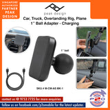 Peak Design Car Mount Charging 1" Ball Adapter SKU # M-CM-AE-BK-1