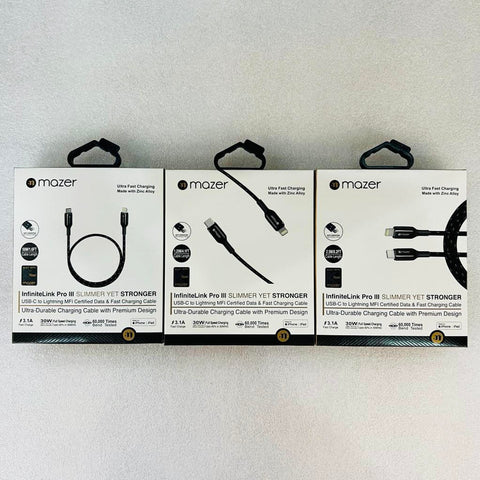 Mazer M-PL3Pro-C2L50 / C2L125 / C2L250 InfiniteLink Pro III USB-C to Lightning Cable