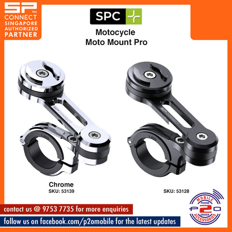 SPC+ (SP Connect+) Phone Mount Moto Mount Pro CNC (22.2-31.8mm), SKU 53139 / SKU 53128