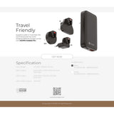 Mazer M-G65SLIM GaNPrestige Slim 65W GaN Wall Charger With Travel Pins (2 Ports)