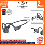Shokz OpenRun PRO 2 MINI / OpenRun PRO 2 (OpenRun Pro2 MINI) Open Ear Bone Conduction Bluetooth Headset