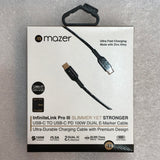 Mazer M-PL3Pro-C2C50 / C2C125 / C2C250 InfiniteLink Pro III (5.0A) USB-C to USB-C PD 100W Dual E-Marker Cable