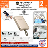 Mazer M-PC35L10V3 (CCC Certified) PowerCharge Link 10,000mAh PD/PPS 35W (Built-in USB-C Cable) Power Bank
