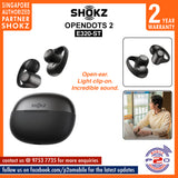Shokz OpenDots 2 (E320-ST) Open-Ear Clip-On Design True Wireless Earbuds