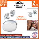 Shokz OpenDots 2 (E320-ST) Open-Ear Clip-On Design True Wireless Earbuds