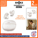 Shokz OpenDots 2 (E320-ST) Open-Ear Clip-On Design True Wireless Earbuds