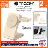 Mazer M-qi2-MagFold06 Qi2 Certified 15w Foldable 3-in-1 Wireless Charger