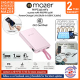 Mazer M-PC35L10V3 (CCC Certified) PowerCharge Link 10,000mAh PD/PPS 35W (Built-in USB-C Cable) Power Bank