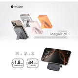 Mazer M-MagAir20 (CCC Certified) 10,000 mAh Magnetic Wireless Power Bank