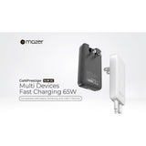 Mazer M-G65SLIM2C GaNPrestige Slim 2C 65W GaN Wall Charger With Travel Pins (2 Ports)
