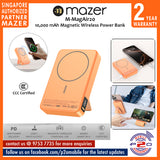 Mazer M-MagAir20 (CCC Certified) 10,000 mAh Magnetic Wireless Power Bank