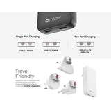 Mazer M-G65SLIM2C GaNPrestige Slim 2C 65W GaN Wall Charger With Travel Pins (2 Ports)
