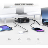 Mazer M-Ai-D200-V7 PrestigeGaN Ai Desktop Multi Devices Smart Display Fast Charging with Built-in Retractable Cable
