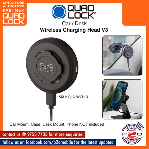 Quad Lock Car/Desk - Wireless Charging Head 3 (QLA-WCH-3)