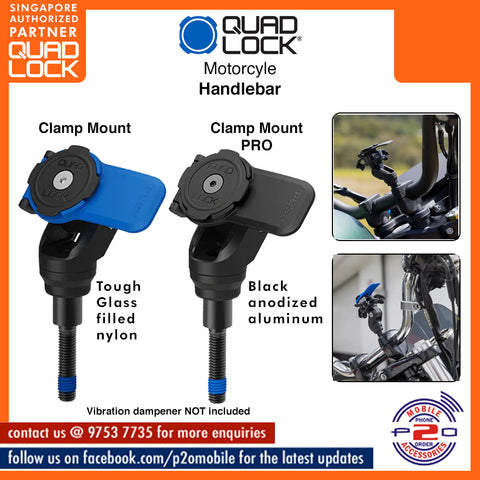 Quad Lock Motorcycle Handlebar Clamp Mount (PRO) / Handlebar Clamp Mount