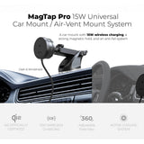 Mazer M-qi2-MagTap700 Dash and Windshield Mount Qi2 Certified 15W Magnetic Wireless Charging