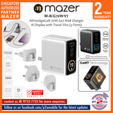 Mazer M-Ai-G70W-V7 AiPrestigeGaN 70W Gan Wall Charger Ai Display with Travel Pins (3 Ports)