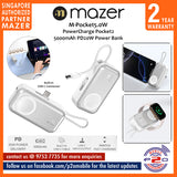 Mazer M-Pocket5.0W PowerCharge Pocket2 5000mAh PD20W Power Bank (Built-in USB C Connector)