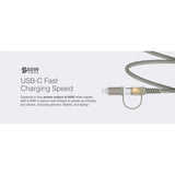 Mazer M-COBRA-C61Duo / M-COBRA-C62Duo (1 meter / 2 meters) InfiniteLink COBRA Q Magnetic Organizer 4-in-1 Fast Charging Cable 60W (Braided)