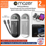 Mazer M-PC35LINK1035 PowerCharge 10000mAh PD35W with Built-in Dual USB-C Cables