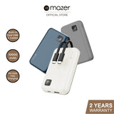 Mazer M-PC20LINK1020 PowerCharge 1020 Link 10000mAh PD20W Power Bank with Built-in Dual USB-C Cables