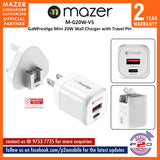 Mazer M-G20W-V5 GaNPrestige Mini 20W Wall Charger with Travel Pin