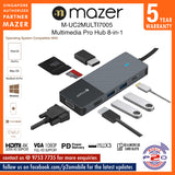 Mazer M-UC2MULTI7005 USB-C Multimedia Pro Hub 8-in-1 Black Edition