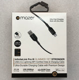 Mazer M-PL3Pro-A2L50 / A2L125 / A2L250 InfiniteLink Pro III 3.1A USB-A to Lightning Cable