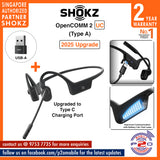 Shokz OPENCOMM2 UC (2025 Upgrade) (Type C or Type A) Bone Conduction Stereo Bluetooth Headset / Shokz OPENCOMM 2 UC (2025 Upgrade) (Type C or Type A)