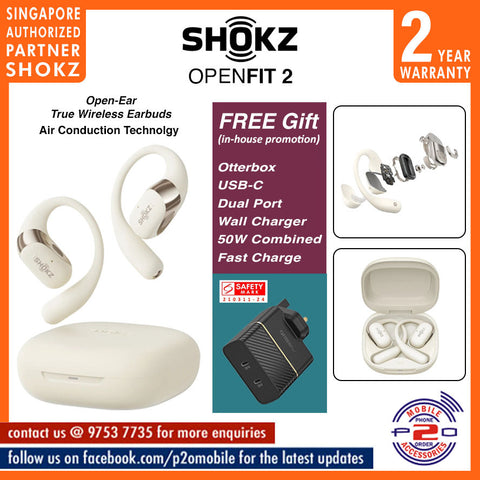 Shokz OpenFIT 2 Open-Ear Air Conduction Technology True Wireless Earbuds (Shokz OpenFit2)