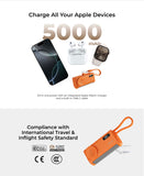 Mazer M-PC5.0W Pocket2 (CCC Certified) 5,000 mAh PD20W Built-in USB-C Port, USB-C Cable & iWatch Charger Power Bank