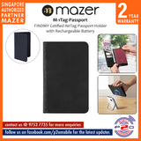 Mazer M-1Tag-Passport FINDMY Cetified AirTag Passport Holder with Rechargeable Battery