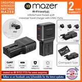 Mazer M-IFtravel545 InfiniteTravel Pocket 45W Universal Travel Charger with USB-C Ports