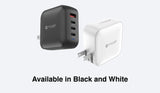 Mazer M-G100W-V5 GaNPrestige 100W Gan Wall Charger with 4 Travel Pins (4 Ports)
