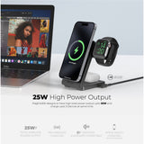 Mazer M-qi2-MagFold06 Qi2 Certified 15w Foldable 3-in-1 Wireless Charger