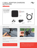 Peak Design Car Mount Charging 1" Ball Adapter SKU # M-CM-AE-BK-1
