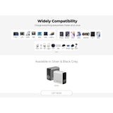 Mazer M-Ai-G100W-V7 AiPrestigeGaN 100W Gan Wall Charger Ai Display with Travel Pins (3 Ports)