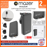 Mazer M-G65SLIM GaNPrestige Slim 65W GaN Wall Charger With Travel Pins (2 Ports)